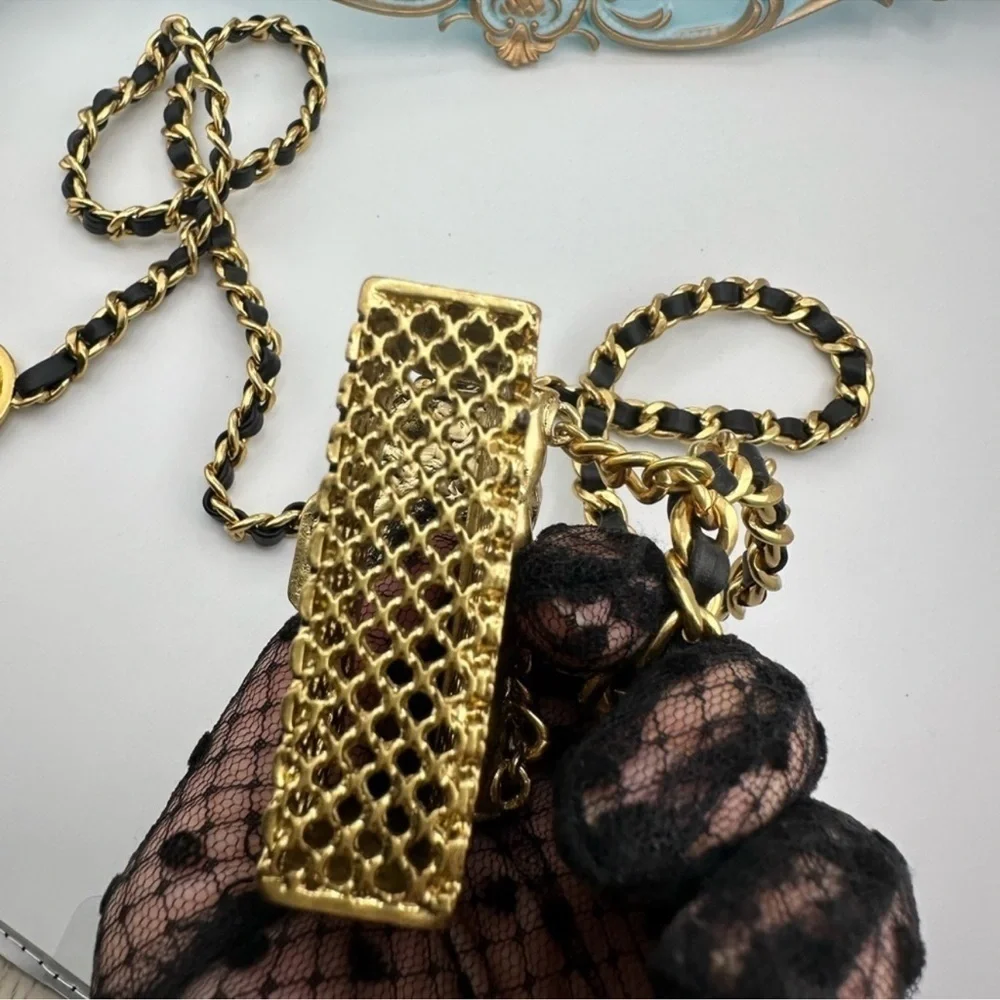 Anthropologie Mini Double Chain Charm Belt/Bag